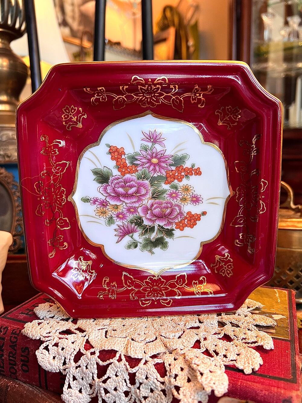 Vintage Floral Plate - Made in Japan